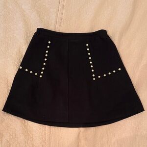 Tuckernuck Black Mini Skirt with Silver Studs
